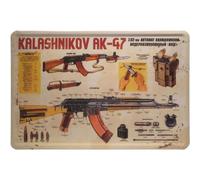 Kalashnikov AK-47 Rifle Tin Sign 20 x 30 cm 146