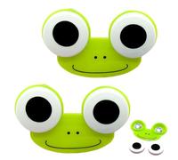 Kalastussaari 2Pcs Contact Lens Case 3x2x1 Cartoon Frog Shape Contact Lens Travel Case with Adorable Big Eyes, Practical Cute Contact Lens Case for Home and Travel Contact Lens Travel Case