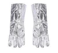 Kalastussaari Aluminum Foil Gloves High Temperature Heat Resistant Gloves for Radiation Resistant Thermal Insulation Silver 1Pair, aluminum foil gloves