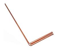 Kalastussaari Copper Dowsing Rods 1Pair Single Bead Copper Divining Rods Spiritual Metal Detector for Ghost Hunting, Water, Treasure and Finding Tools