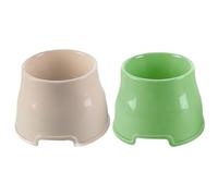 Kalastussaari Elevated Dog Bowls, 2Pcs Non-Slip PP Raised Feeder, Long Ear Design for Cocker Spaniels, Beagles, Easy Eat & Drink