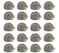 Kalastussaari Hedgehog Ornament 20Pcs Cute Realistic Mini Hedgehog Resin Hedgehog Figurine 0.7x0.4in Miniature Decorative Hedgehog Toy for Gardening Microlandscape, Yellow, Hedgehog Toy