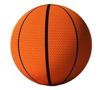 Kalastussaari Kids Silent Basketball, Bouncy Washable Quiet Basketball, Non-slip Airless Ball with Zipper for Throwing Kicking, Orange(No. 7)