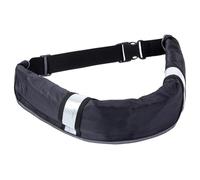 Kalastussaari Life Jacket Belt, Automatic Inflatable Life Belt with Whistle & Reflective Strip, Black High Buoyancy Flotation Device for Fishing Boating Sailing(Not Include Gas Cylinders)