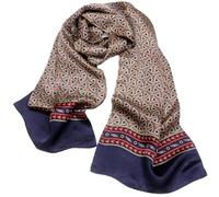 Kalastussaari Men's Silk Scarves,Mulberry Silk Scarf,Trendy Geometric Pattern Neckerchief Dual-Layer Scarf for Cold Days, Business, Photos, Gifts for Men /10x63