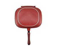 Kalastussaari Nonstick Pan Double-Sided Portable BBQ Grill Pan Aluminum Alloy Omelette Pan Flip Pan 28cm Grill Pan