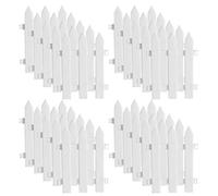 Kalastussaari Picket Fence Plastic Christmas Tree Fence Decoration for Garden Lawn Yard Home Wedding White 20PCS Garden Fence