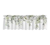 Kalastussaari Rustic Kitchen Valance Curtains, W 53.94" x L 17.72", Style 1, Privacy Protection, Rod Pocket, Decorative Accent for Kitchen, Bathroom