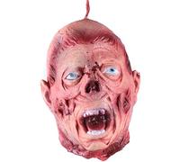 Kalastussaari Severed Head Hanging Scary Cut Off Severed Head Prop Realistic Severed Body Parts Decorative Latex Horror Props for Party Haunted House Prank Movie Severed Head