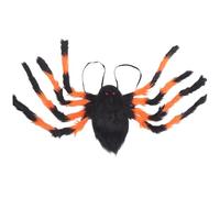 Kalastussaari Spider Backpack Scary Creepy 49in Giant Spider Bag with 8 Long Leg & Red Eye Large Capacity Spider Backpack for Halloween, Trick or Treat, Cosplay, Black & Orange Spider Backpack