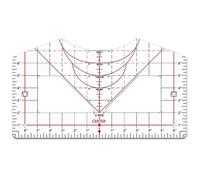 Kalastussaari Tshirt Ruler, 8 x 14 Inch PVC Calibrating Shirt Ruler, Portable T-Shirt Ruler Guide for Heat Press, Clear Tshirt Alignment Tool