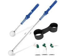 KALAUTO Retractable Golf Swing Training Aid,Rhythm Click Sound Warm Up Golf Swing Trainer,Golf Grip Trainer Attachment -Strength & Tempo Training for Chipping Hitting,Golf Accessories for Men