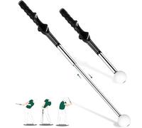 KALAUTO Telescopic Club, Retractable Golf Swing Training Aid with Golf Grip Trainer,Practice Golf Stick & Golf Swing Trainer for Warm-up/Indoor Practice/Strength & Tempo Training (Left-Handed Black)