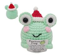 KALAWALK Charming Crochet Amigurumi Frog, Funny Inspirational Gift for Women, Teens & Teachers | Mini Plush Decor for Birthday, Graduation, Coworker Appreciation & Friend Gifts