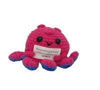 KALAWALK Handmade Mood Lifting Crochet Cute Octopus, Reversible Double-Sided Flip Mood Octopus, Cheer Up Gift for Friends, Parties, Christmas Decoration and Encouragement(KK-CK05-RE BL)