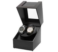 Kalawen Latest Double Watch Winder Box, Mute Japanese Motor, Dual Automatic Watches Winder Rotation Storage Display Box for Automatic Mechanical Watches-Black