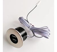 kalb | Built-in USB Hub, Stainless Steel, Socket for Smartphone, Tablet, E-Reader, Furniture Installation 12 V