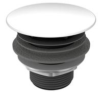 Kaldewei 3904 Round Wash Basin Free Flow Waste Cover 78mm Brass Alpine White