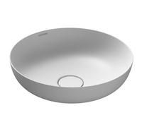 Kaldewei Miena Modern Bathroom Round Countertop Mount Steel Enamel Wash Basin Bowl 380X380mm Alpine White Finish (Basin Only)