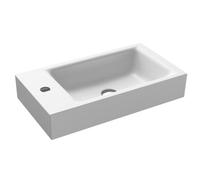 Kaldewei Puro 1 Tap Hole Left Handed Wash Basin 550mm Alpine White (Basin Only)
