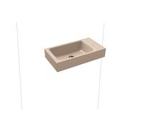 Kaldewei Rectangular Cloakroom Basin model 3162 right Puro Bahamabeige