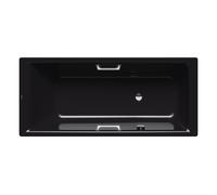 Kaldewei Standard Bath with side overflow 694 Puro Star 1700x800x420mm Black, holes for handle