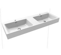 Kaldewei Wall Hung Basin Double with overflow 2x3 tap holes Puro Alpine White 906706053001