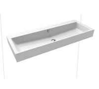 Kaldewei Wall Hung Basin Double with overflow 2x3 tap holes Puro matte Alpine White 906806053711