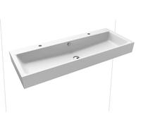 Kaldewei Wall Hung Basin Double with overflow 3 tap holes Puro matte Alpine White
