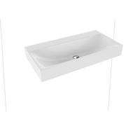 Kaldewei Wall-mounted wash basin with overflow 1 tap hole Silenio