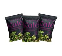Kalé Let It Grow Organic Kale Chips, Garlic, (3 x 45g Packs) - Healthy Snacks for Adults, Vegan & Gluten-Free Crisps, High Protein Keto Crisps, Vitamins A C K, Iron, Air-Dried at 42°C (3)