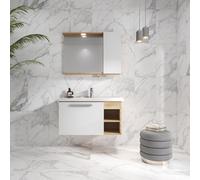Kale Nora White Matt Marble Effect Ceramic Indoor Wall & Floor Tile, Pack Of 6, (L)600mm (W)300mm