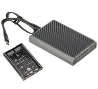 KALEA-INFORMATIQUE Aluminium Raid Case and USB 3.2 20G Cloning Station for 2 M2 SSDs Dual protocol M2 NVMe and M2 SATA. PM or Raid 0 1 mounting, and cloning from one SSD to another