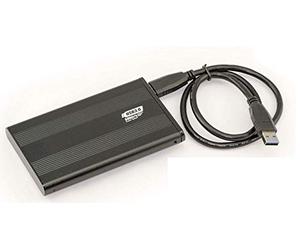 KALEA-INFORMATIQUE Black aluminium USB enclosure for 2.5" laptop SATA 2.5 hard disk. USB3 5G link