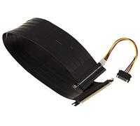 KALEA-INFORMATIQUE Expansion riser for PCI Express x16 port to PCIe x16 port with flexible, shielded, PCIe 3.0 compatible ribbon cable. Total length 50cm