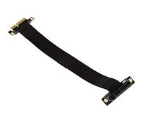 KALEA-INFORMATIQUE Expansion riser for PCI Express x4 port to PCIe x4 port with PCIe 3.0 compatible flexible shielded ribbon cable. Total length 23cm