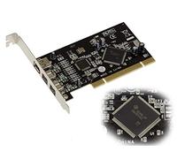 KALEA-INFORMATIQUE Firewire 800 and 400 IEEE1394A and IEEE1394B PCI controller card on 2+1 output PCI slot with TI SN082AA2 chipset.