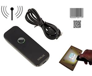 KALEA-INFORMATIQUE Hand-held scanner for PC or smartphone. Reads EAN and QRCodes, Bluetooth, rechargeable.