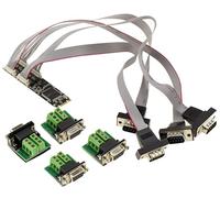 KALEA-INFORMATIQUE M.2 B+M Key to 4 Port COM Serial RS422 RS485 DB9 or Wired Mount Card with WCH384 Chipset.M2 PCIe to RS-422 RS-485 Controller