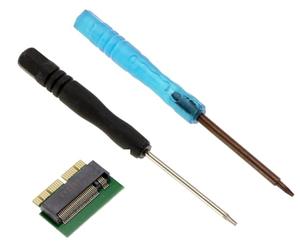 KALEA-INFORMATIQUE M2 adapter to replace the original SSD of a MAC 2013 2014 2015 2016 2017 2018 2019 2020 laptop in 12+16 points with an M.2 NGFF PCIe M Key SSD, with tools