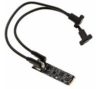 KALEA-INFORMATIQUE M2 M Key to 2 Port USB 3.2 Gen 2 10G Type C Controller Card with Cords and Brackets ASM3142 Chipset
