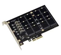 KALEA-INFORMATIQUE M2 PCIe 3.0 x4 Controller Card for 4 SSD M.2 NVMe M Key Works without Bifurcation Mode