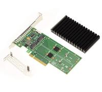 KALEA-INFORMATIQUE M2 PCIe 3.0 x8 controller card for 2 M.2 NVMe M Key SSDs, fork mode only.