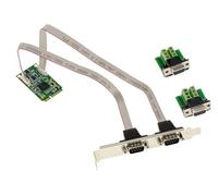 KALEA-INFORMATIQUE Mini PCI Express MiniPCIe 2 Port RS422 RS485 DB9 Serial Card with EXAR XR17V352 Chipset Supplied with Adapters for Wire to Wire Mount.