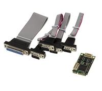 KALEA-INFORMATIQUE Mini PCIe card 1 LPT DB25 parallel port + 4 DB9 RS232 COM ports mPCIe Full Size format with WCH CH384L Chipset