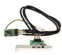 KALEA-INFORMATIQUE Mini PCIe Firewire 800 and 400 IEEE1394A and IEEE1394B controller card on mPCIe port with 2+1 outputs and TI chipset