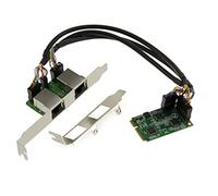 KALEA-INFORMATIQUE Mini PCIe MiniPCIe card 2 ports 2.5 Gigabit RJ45 LAN ethernet 10 100 1000 1G 2.5G. DUAL Chipset Realtek RTL8125
