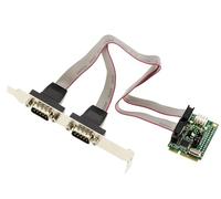 KALEA-INFORMATIQUE MiniPCIe 2 Port RS232 COM DB9 Serial Controller Card on Bracket with WCH382L Chipset, 5V or 12V POS Power Supply Possibility