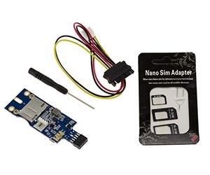 KALEA-INFORMATIQUE MiniPCIe to internal 9-pin USB adapter for WWAN LTE module with SIM card support. Mini PCI Express, 3G 4G compatible