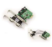 KALEA-INFORMATIQUE PCI Express PCIe Parallel IEEE1284 LPT SPP ECP and serial RS232 (5V 12V adjustable) controller card with ASIX Chipset, Low and High Profile